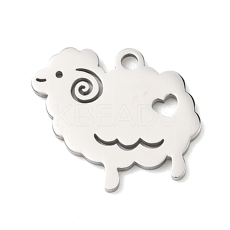 Animal Theme 304 Stainless Steel Pendants LS-STAS-D213-02A-P-1