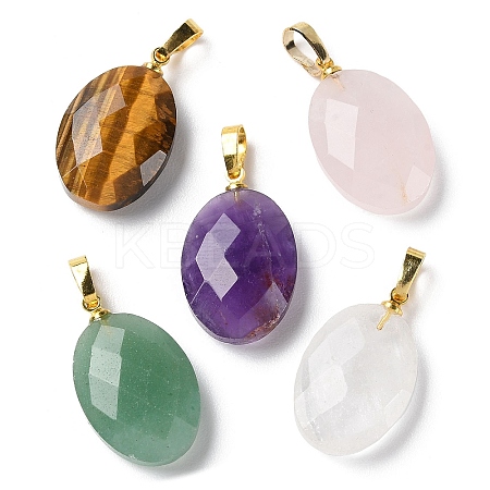 Natural Mixed Gemstone Pendants G-E603-03G-1