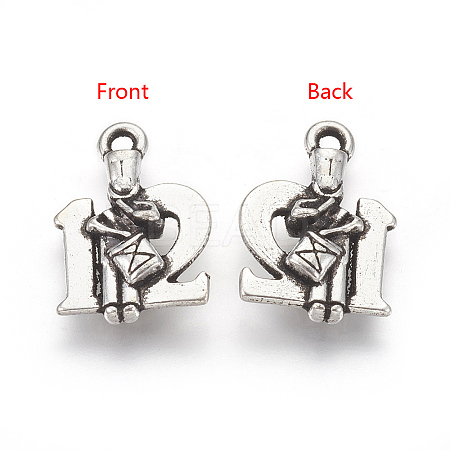 Tibetan Style Alloy Pendants TIBEP-GC151-AS-NR-1