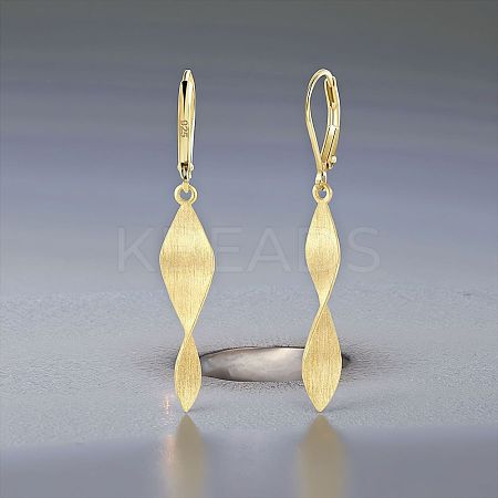 Twist Brass Leverback Earrings FS-WG34DE2-01-1