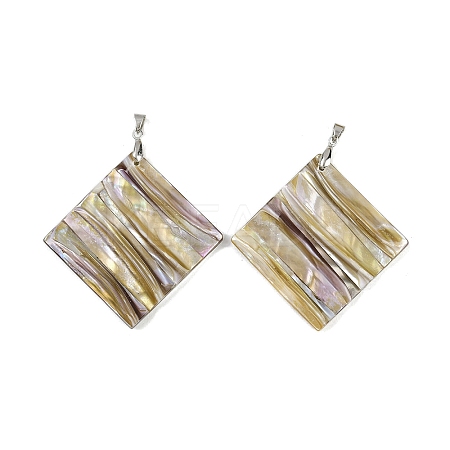 Natural Freshwater Shell Big Pendants SSHEL-B003-05P-01-1