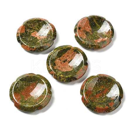 Natural Unakite Worry Stones G-E586-01Z-1