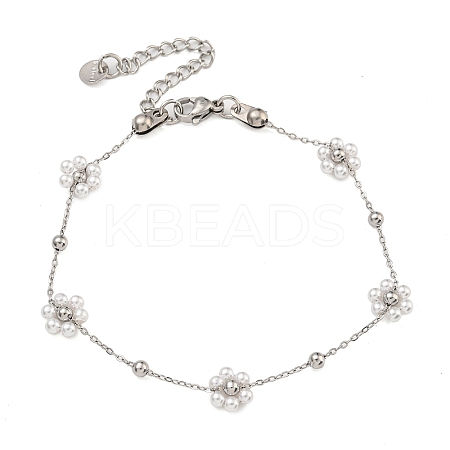 304 Stainless Steel Link Chain Bracelets BJEW-S153-06P-1