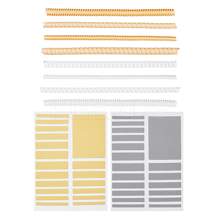 36Pcs 10 Styles Resin Spring Coil & EVA Ring Size Adjuster Sticker DIY-FH0008-32-1
