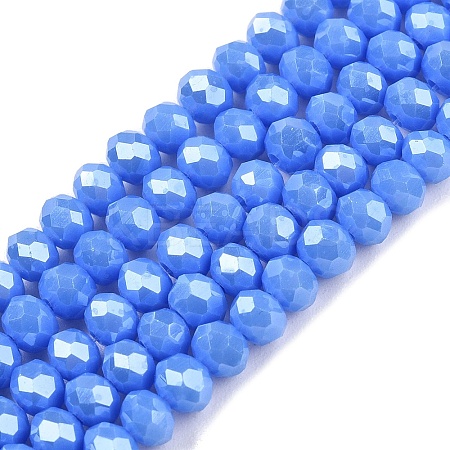 Electroplate Glass Beads Strands EGLA-A044-P4mm-A17-1