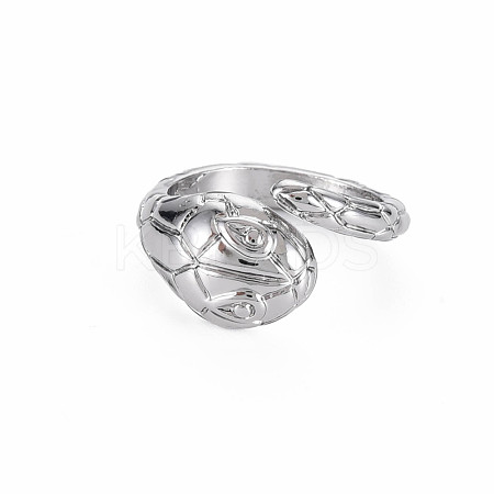 Snake Shape Rack Plating Alloy Cuff Rings RJEW-Q163-009B-RS-1