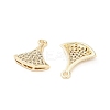 Brass Micro Pave Cubic Zirconia Pendants KK-B133-02G-2