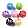 Flower Opaque Resin Beads RESI-T054-001-1