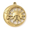Ion Plating(IP) 304 Stainless Steel Pendants STAS-B075-10G-03-1