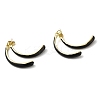 Alloy Enamel Stud Earrings EJEW-A047-02B-1