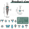 15Pcs 15 Styles Dyed Synthetic Turquoise Pendants FIND-DC0007-90-2