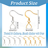 40 Pair 2 Color Brass Earring Hooks EJEW-AB00049-2