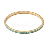 304 Stainless Steel Enamel Hinged Cuff Bangles for Women SA-CBAC920-15G-01F-4