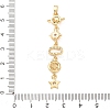 Tassel Brass Micro Pave Clear Cubic Zirconia Big Pendants KK-L271-01G-09-3