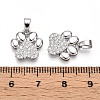 Brass Micro Pave Cubic Zirconia Pendants KK-T070-85P-3