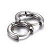 Tarnish Resistant 202 Stainless Steel Huggie Hoop Earrings EJEW-L205-02F-P-2