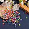 1000Pcs 10 Style Transparent Frosted Acrylic Beads OACR-SZ0001-13-4