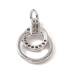 Brass Micro Pave Cubic Zirconia Charms ZIRC-F132-79P-2