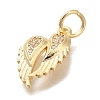 Brass Micro Pave Cubic Zirconia Pendants KK-Q001-06G-2