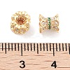 Brass Micro Pave Clear Cubic Zirconia Beads KK-P271-39A-06-3