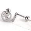 Tarnish Resistant 201 Stainless Steel Barbell Cartilage Earrings EJEW-R147-35-4