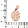 Ion Plating(IP) 201 Stainless Steel Pendants STAS-O111-05RG-3