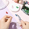 4Pcs 4 Style Dinosaur Rack Plating Brass Enamel Pendants KK-CJ0003-32-5