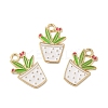 Alloy Enamel Pendants ENAM-G211-01G-07-4