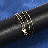 925 Sterling Silver Twisted Bar Link Chain Necklaces NJEW-H056-01B-G-1