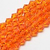 Imitate Austrian Crystal Bicone Glass Beads Strands GLAA-F029-4x4mm-11-1