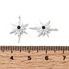925 Sterling Silver Capri Blue Rhinestone Pendants STER-K188-03S-3
