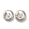 Rack Plating Spiral Shell Brass Hoop Earrings EJEW-H143-22P-4