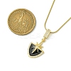304 Stainless Steel & Rhinestone & Enamel Pendant Necklaces for Women NJEW-G157-03G-6