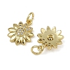 Brass Micro Pave Cubic Zirconia Pendants KK-I358-063G-A-2