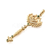 Brass Micro Pave Cubic Zirconia Big Pendants KK-B147-04G-09-2