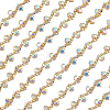 S-shaped Glass Rhinestone and Iron Cup Chains DIY-WH20032-25G-02-7