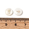 Natural Freshwater Shell Flat Round Beads X-SHEL-C009-01E-3