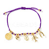 Bohemian 304 Stainless Steel & Brass Charm Bracelets GB2498-4-1