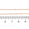 1.3MM Brass Cable Chain Necklace Making NJEW-D302-76RG-3