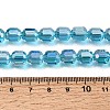 Electroplate Transparent Column Glass Beads Strands EGLA-A043-02-AB11-4
