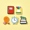 Study Theme 5Pcs 5 Styles Eco-Friendly Silicone Focal Beads SIL-FS0001-12-1