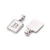 304 Stainless Steel Pave Shell Pendants STAS-G327-01P-B-2