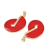 Brass Micro Pave Cubic Zirconia Pendants KK-C095-05G-2
