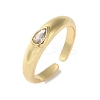 Teardrop Cubic Zirconia Solitaire Ring for Her RJEW-C017-10G-RS-5