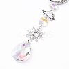 AB Color Plated Crystal Teardrop Big Pendant Decorations HJEW-G019-03E-4
