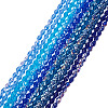 12Strands 12 Colors Transparent Glass Beads Strands EGLA-TA0013-24E-2