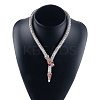 Alloy Popcorn Chain Necklaces NJEW-Z020-01D-P-1