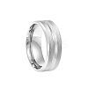 Grooved 201 Stainless Steel Finger Rings for Men WG2ADDA-14-2