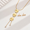 Stylish 201 Stainless Steel Word Love Stud Earrings & Necklaces for Women's Daily Parties and Banquets PN7501-1
