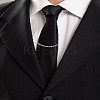 2Pcs 2 Colors Brass Hanging Chains Collar Pins Tie Clips AJEW-LP0010-91-3